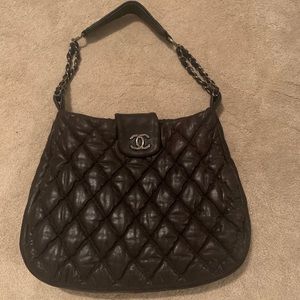 Chanel bubble quilted lambskin weekender XL bag